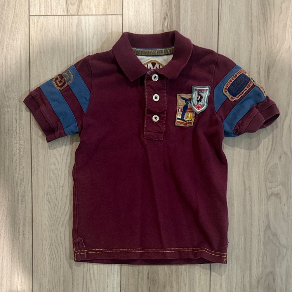 Joules Maroon Polo with Navy Details